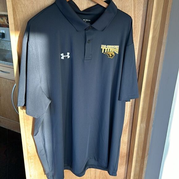 Under Armour Other - Under Armour Oshkosh Titans short sleeve two button collar gray poly shirt 4XL